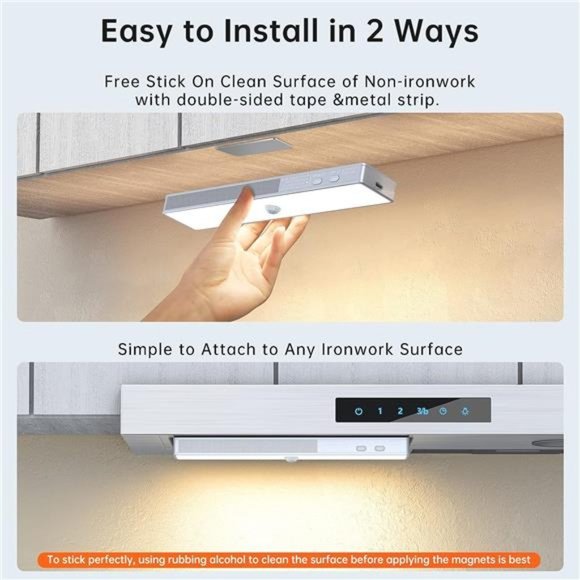 LED Closet Light, 30LEDs Dimmer Rechargeable Motion Sensor6 Pcs - Picture 6 of 6